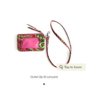 Vera Bradley ID Lanyard Capri Pink